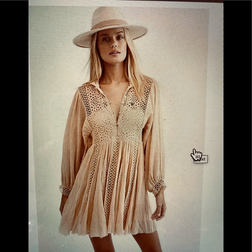 Free People FP One Karma crochet mini dress  (XS)